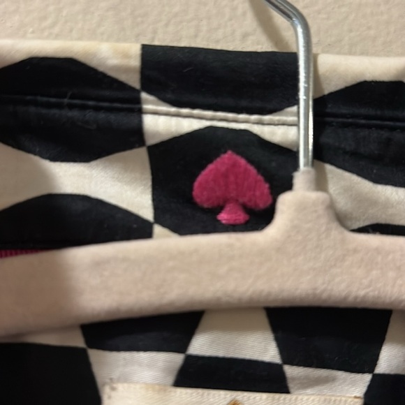 Kate Spade women’s size 0 Black and White Geometric button down - 100% cotton - Picture 5 of 7